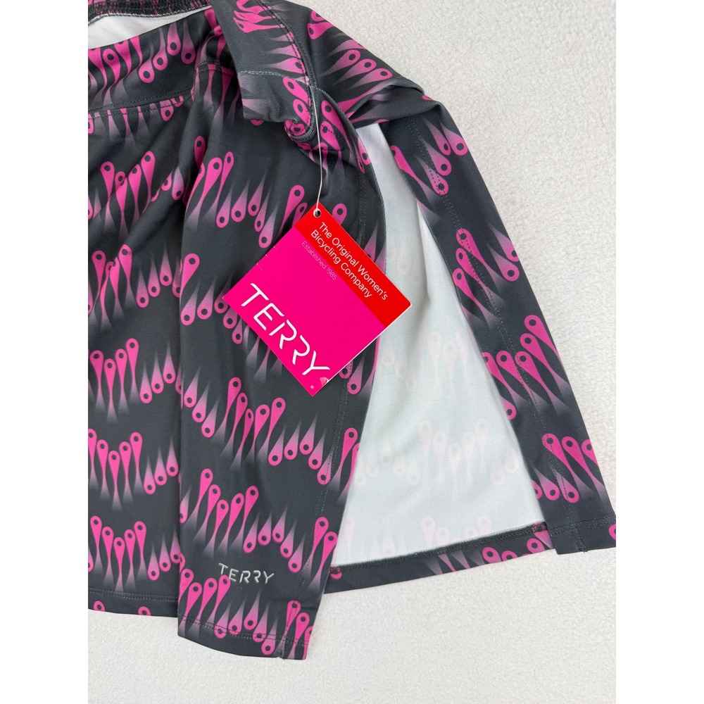 Terry Mixie Skort Women Medium Black Pink Minilink Cycling Athletic Skirt NEW - Picture 3 of 9